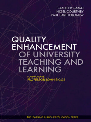 cover image of Quality Enhancement of University Teaching and Learning
